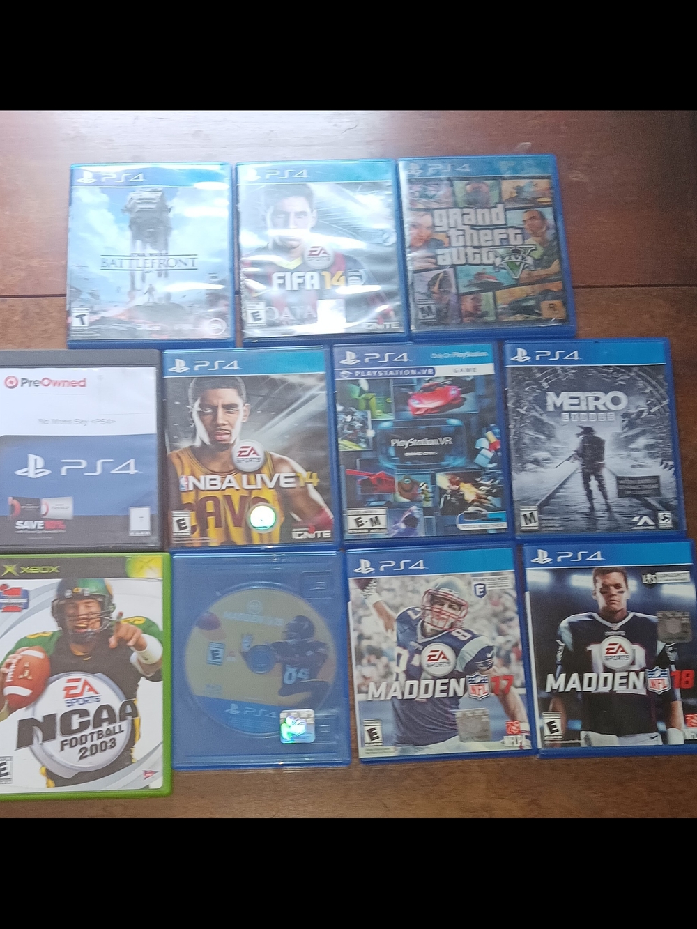 Sony 4 Blue Game Case Bundle - Assorted EA Sports Titles